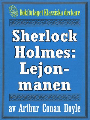 cover image of Sherlock Holmes: Äventyret med lejonmanen